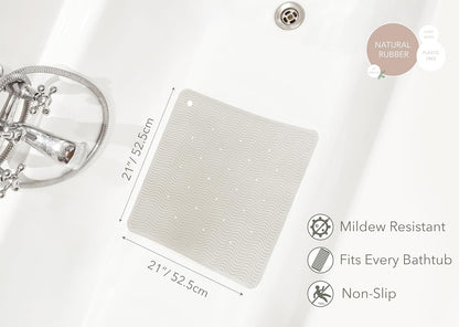 HEVEA Natural Rubber Wave Bath Mat: Plastic-Free & Biodegradable