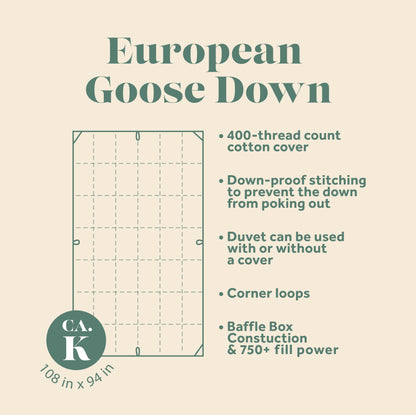 ComfyDown RoyalRest Comforter: 750+ Fill Power Luxury Goose Down