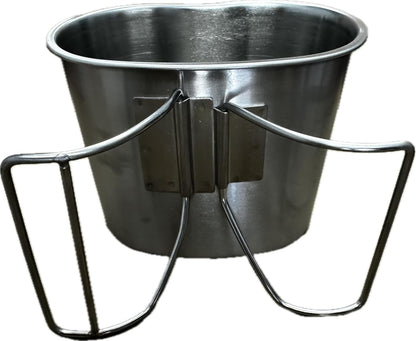 GI Military Grade Stainless Steel Canteen & Kidney Style Cup