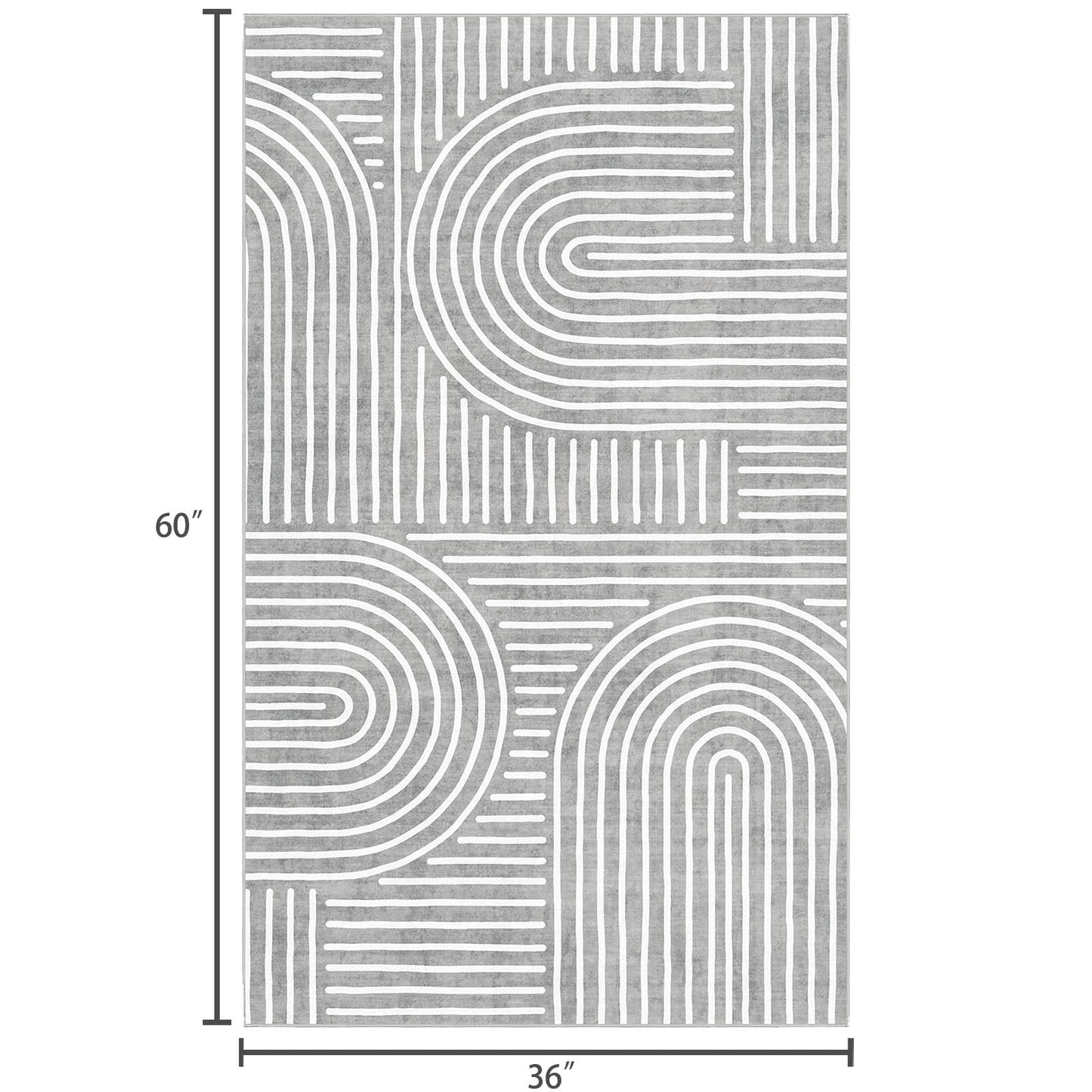 LUXRUG 6x9 OEKO-TEX Certified Modern Abstract Washable Rug