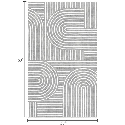 LUXRUG 6x9 OEKO-TEX Certified Modern Abstract Washable Rug