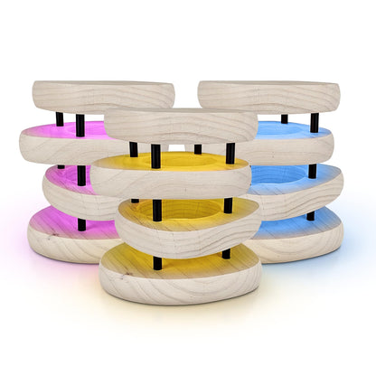 Filimin Friendship Lamp: Mid-Century Knotty Alder Wood