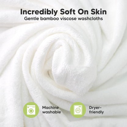 KeaBabies Bamboo Washcloths: 500GSM Ultra-Soft 6-Pack