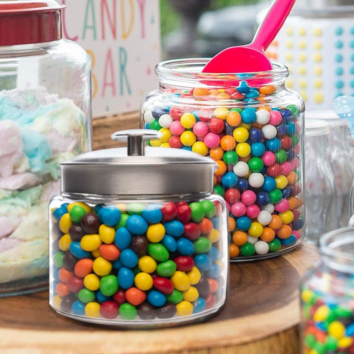 Anchor Hocking Montana 1.5 Gallon Glass Jar: Black Metal Lid