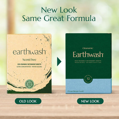 Earthwash Plastic-Free Hypoallergenic Laundry Detergent Sheets