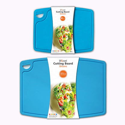 Liflicon 12.6'' x 9.1'' Thick Silicone Cutting Board: Non-Toxic & Flexible.