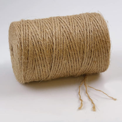 100% Natural Jute Twine: 1100 Feet of Biodegradable Cord for Zero-Waste Crafting and Gardening