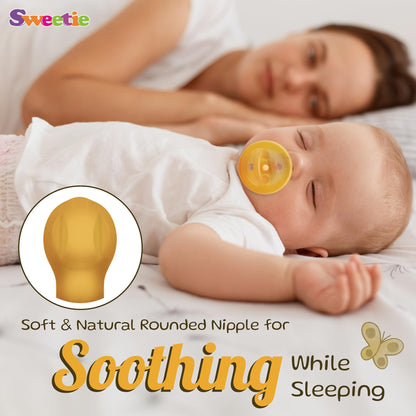 SWEETIE Natural Rubber Pacifier: 100% Pure Rounded Soother
