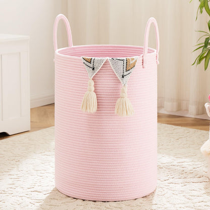 Artfeel 60L Handwoven Natural Cotton Rope Laundry Hamper