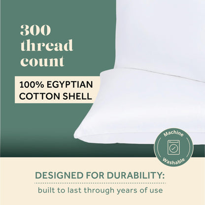 ComfyDown ComfyDream Pillow (King, 50% Down / 50% Feather, 100% Egyptian Cotton)
