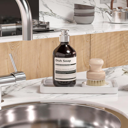 Sustainable Bamboo Bathroom Vanity Tray: Sleek Countertop Organizer