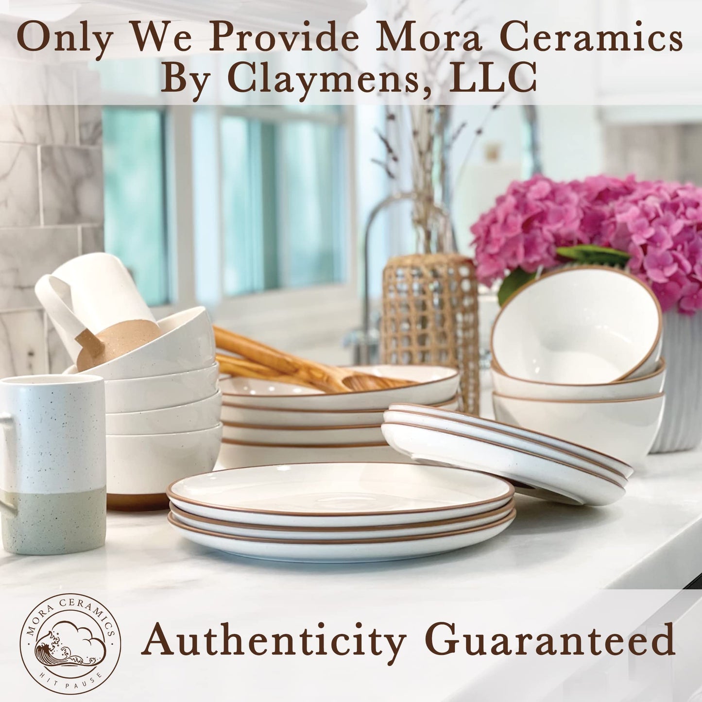 Mora Artisan Matte Ceramic Dinner Plates, Set of 6 (10 inch)