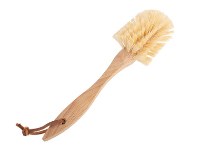 Redecker 9¼″ Beechwood Dish Brush | TRUE Shift Tampico-Fibre Kitchen Scrubber