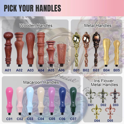 Personalized Wax Seal Stamp: Custom Design, Brass Head & Rosewood Handle That Replaces Disposable Stickers for a Lifetime