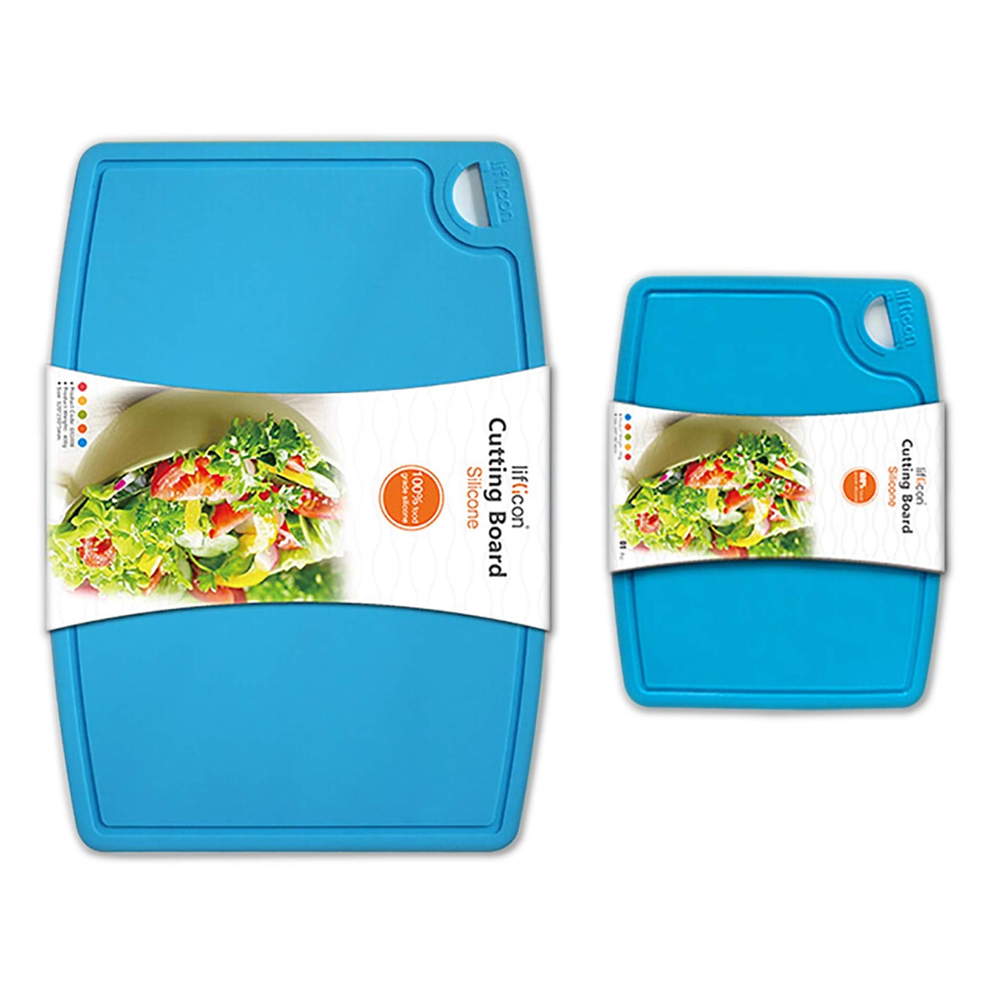 Liflicon 12.6'' x 9.1'' Thick Silicone Cutting Board: Non-Toxic & Flexible.