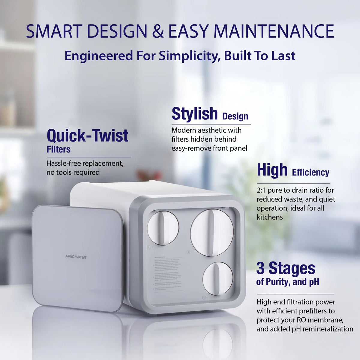 PFAS & Lead Tankless Under-Sink RO System, Certified Alkaline – APEC ROTL-A1000ALK