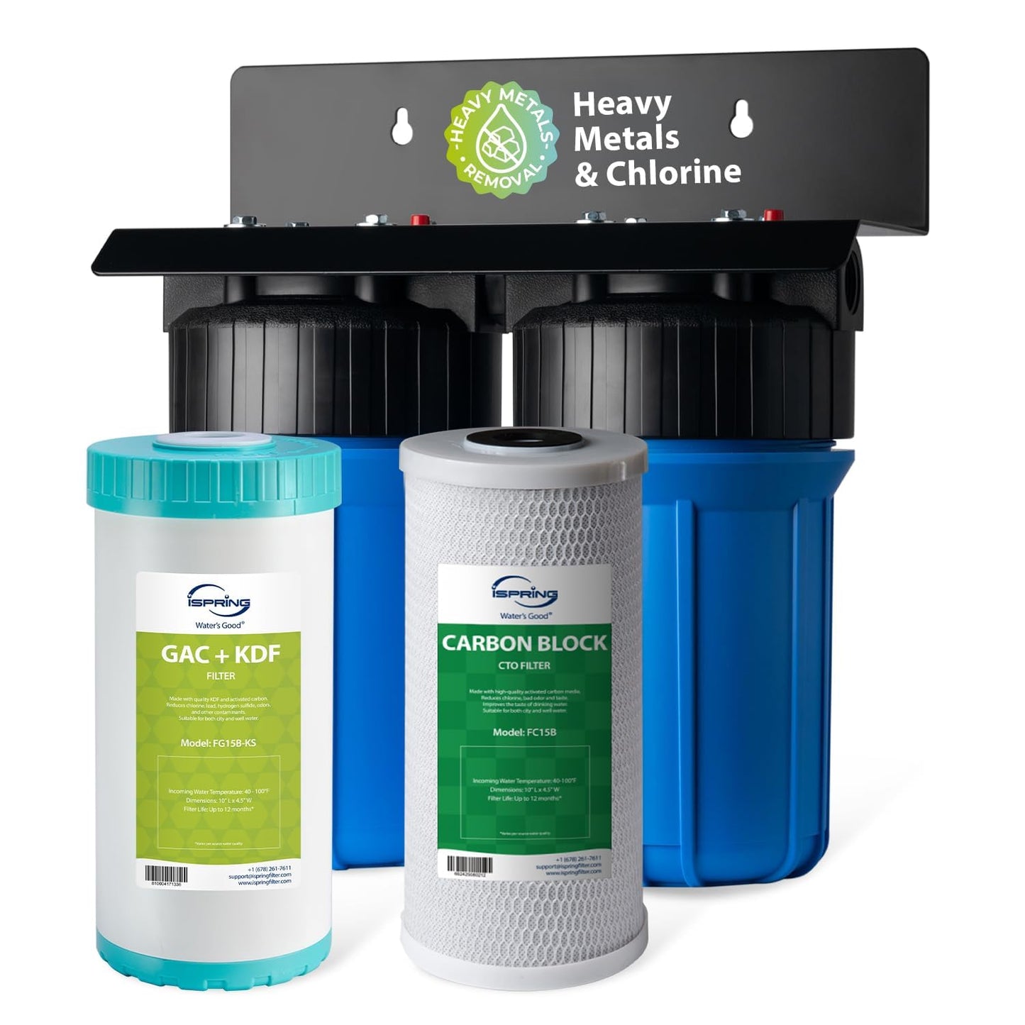Compact Whole-House PFAS & Lead Water Filter, 2-Stage – iSpring WGB21B-PFKS