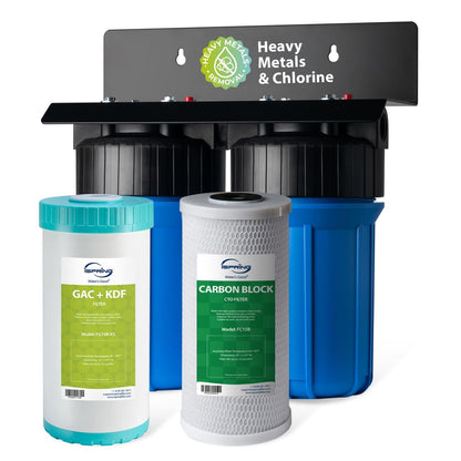 Compact Whole-House PFAS & Lead Water Filter, 2-Stage – iSpring WGB21B-PFKS