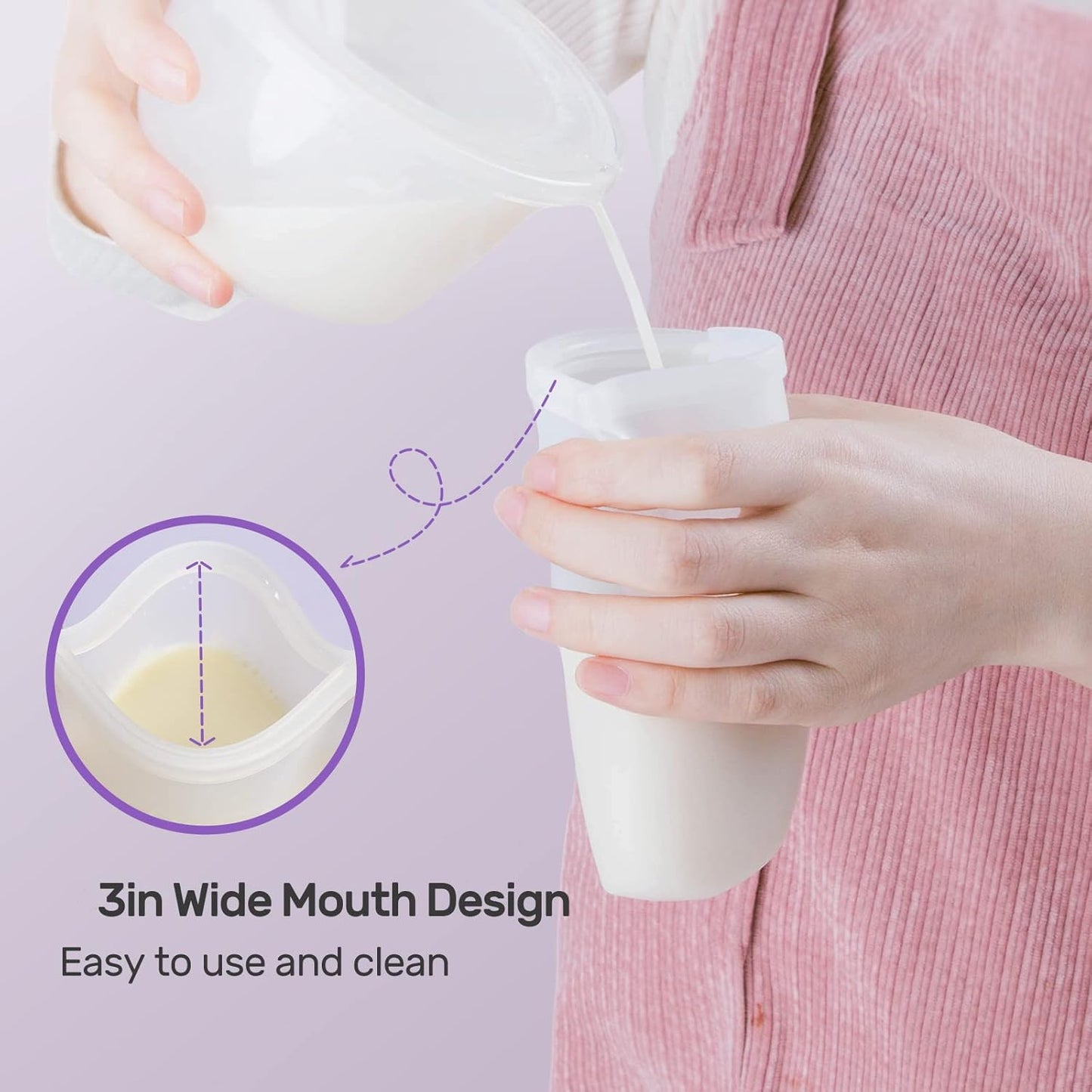 Nuliie 8oz Reusable Silicone Breastmilk Storage Bags (7-Pack)