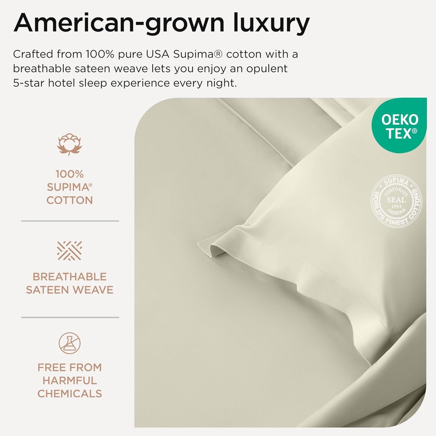 Threadmill Luxury 100% Supima Cotton Sheets: 1200 TC Queen Set