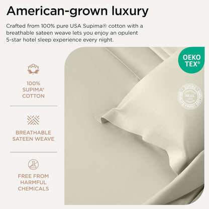 Threadmill Luxury 100% Supima Cotton Sheets: 1200 TC Queen Set
