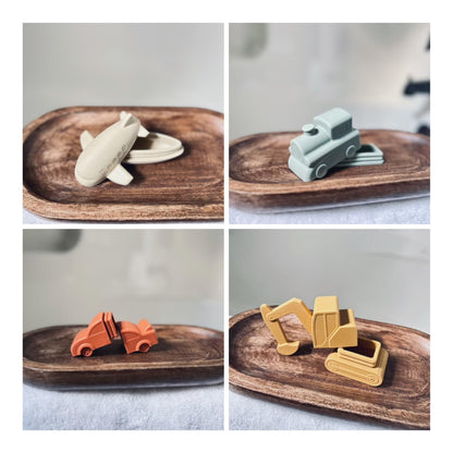 Brooklyn + Neutral Silicone Bath Toys: Mold-Free Animal 5-Pack