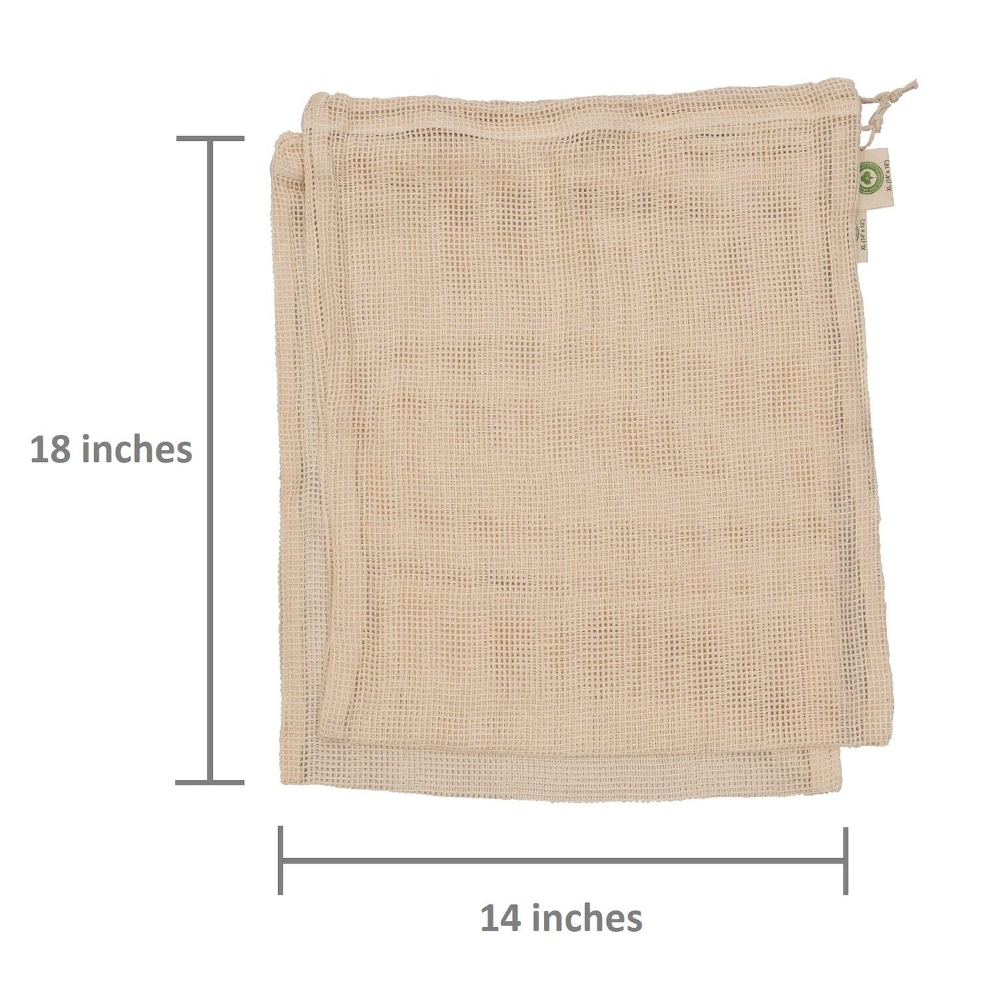 Reusable 100% Organic Cotton Mesh Produce Bags-Toxin-Free, Plastic-Free Double-Stitched
