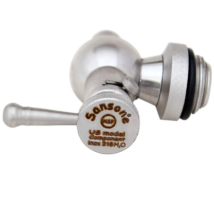 Sansone Stainless Steel Dispenser | TRUE Shift Italian 18/10 Spigot Jar (2.6 Gal)