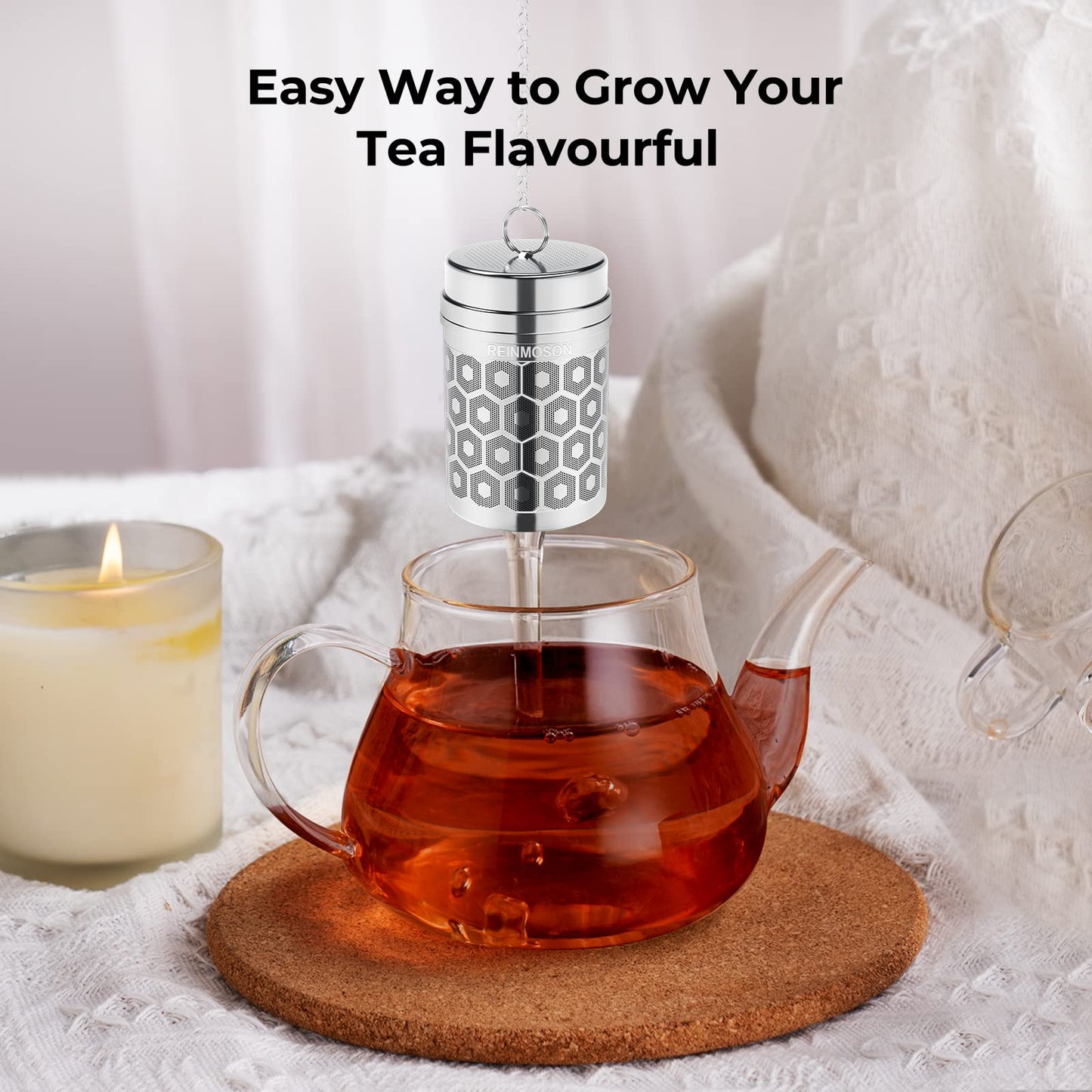 Reinmoson Extra Fine Mesh Stainless Steel Tea Strainer