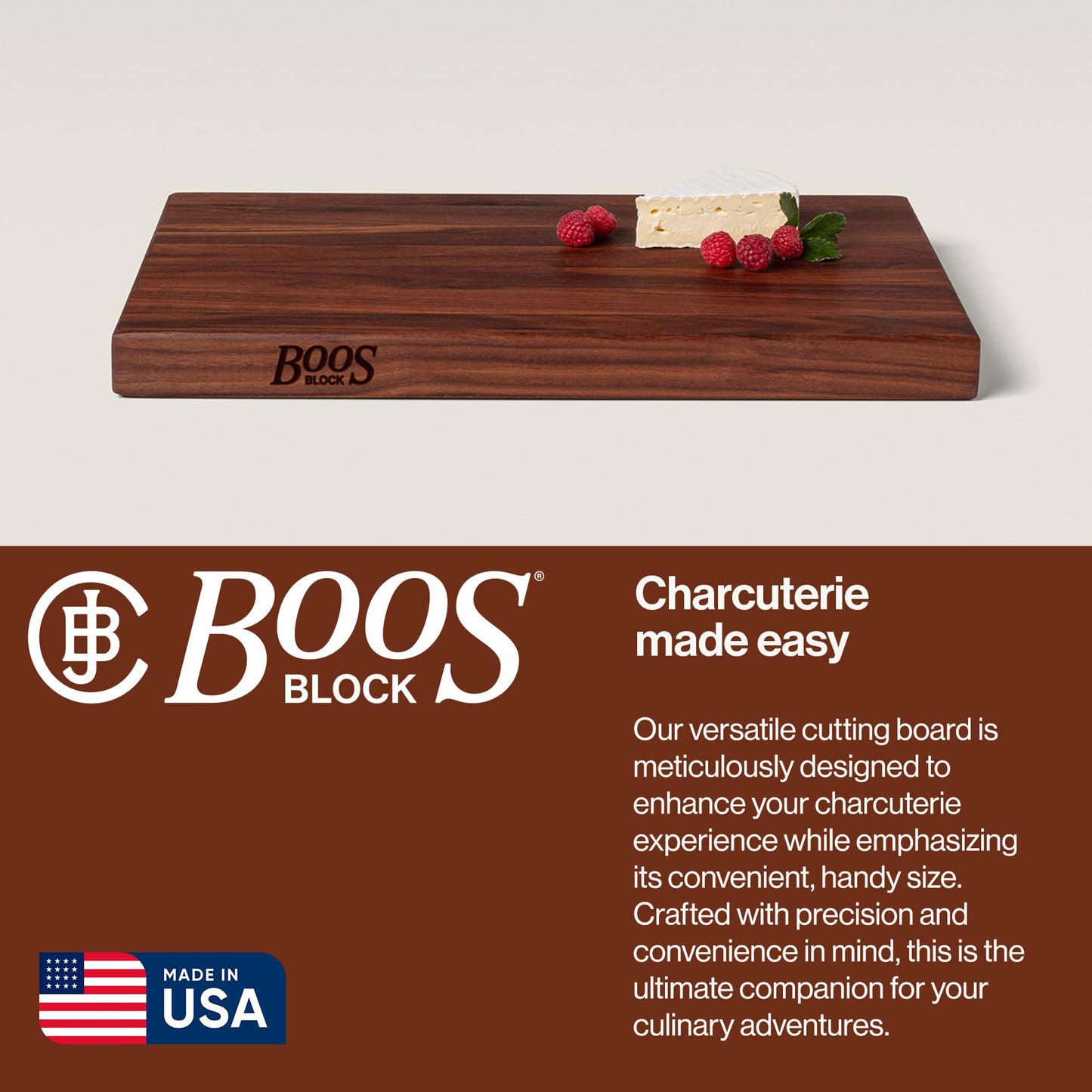 John Boos R-Board Series Maple Cutting Board (24”x18”x1.5”)
