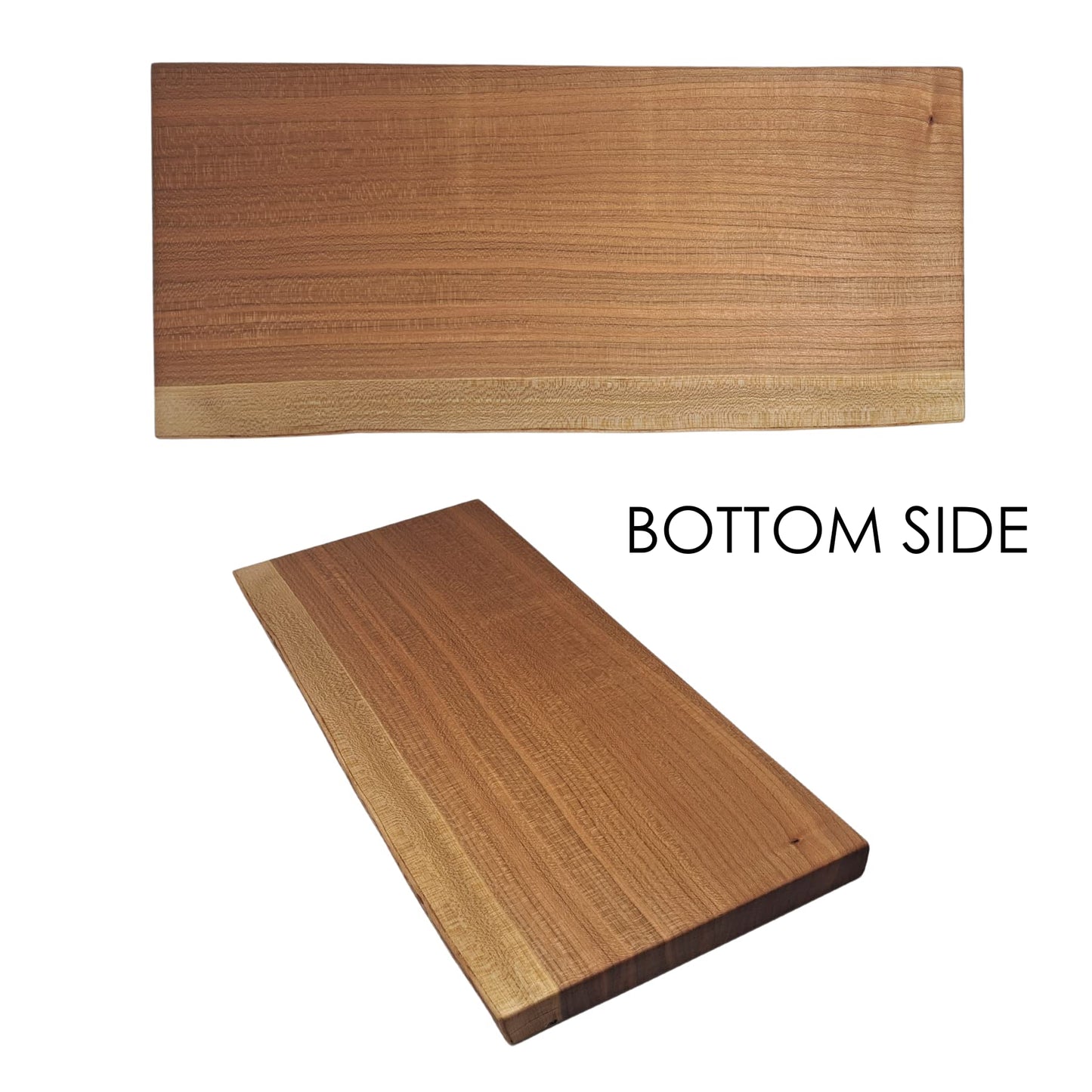 Vermont Single Live Edge Cherry Board: One-Solid-Piece & Glue-Free.