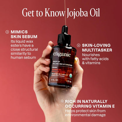 USDA Certified Organic Jojoba Oil, 100% Pure Single-Ingredient – Cliganic