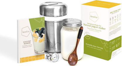 Keolia Yogurt Maker Kit | TRUE Shift Glass & Stainless Toxin‑Free Culturing