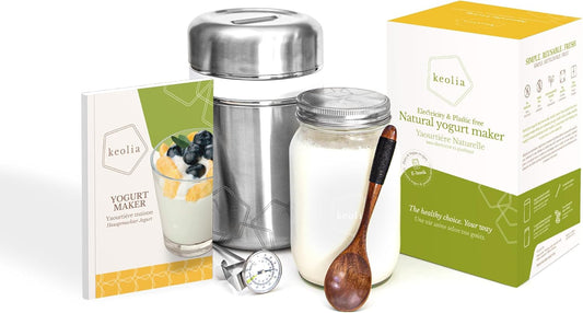 Keolia Yogurt Maker Kit | TRUE Shift Glass & Stainless Toxin‑Free Culturing