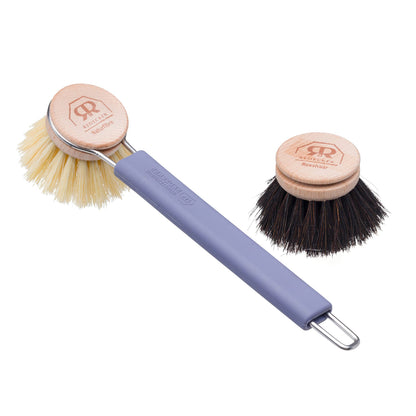 Redecker Silicone Dish Brush Bundle with Horsehair and Tampico Heads