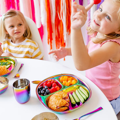 Ahimsa Balanced Bites Pediatrician-Designed Stainless Steel Divided Plate