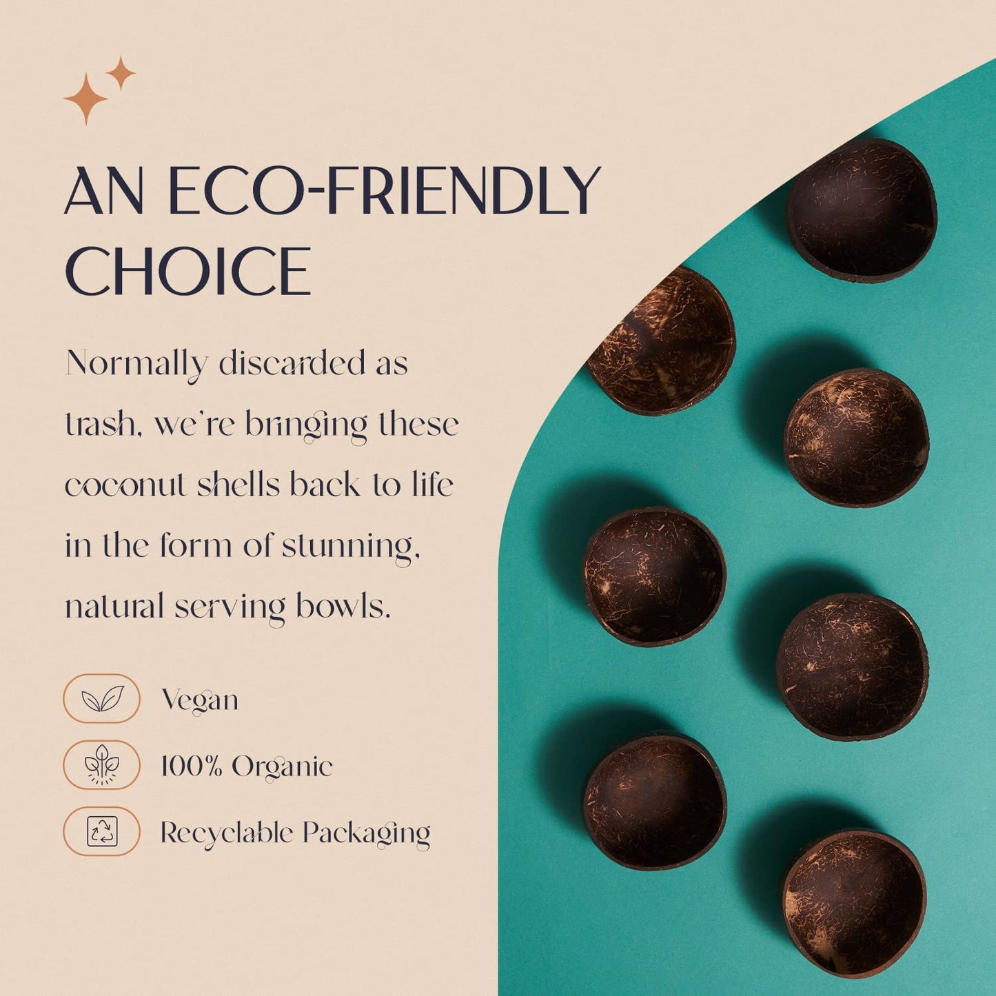 COCOBOWLCO Jumbo Polished Coconut Bowl Set with Wooden Spoons