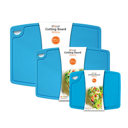 Liflicon 12.6'' x 9.1'' Thick Silicone Cutting Board: Non-Toxic & Flexible.