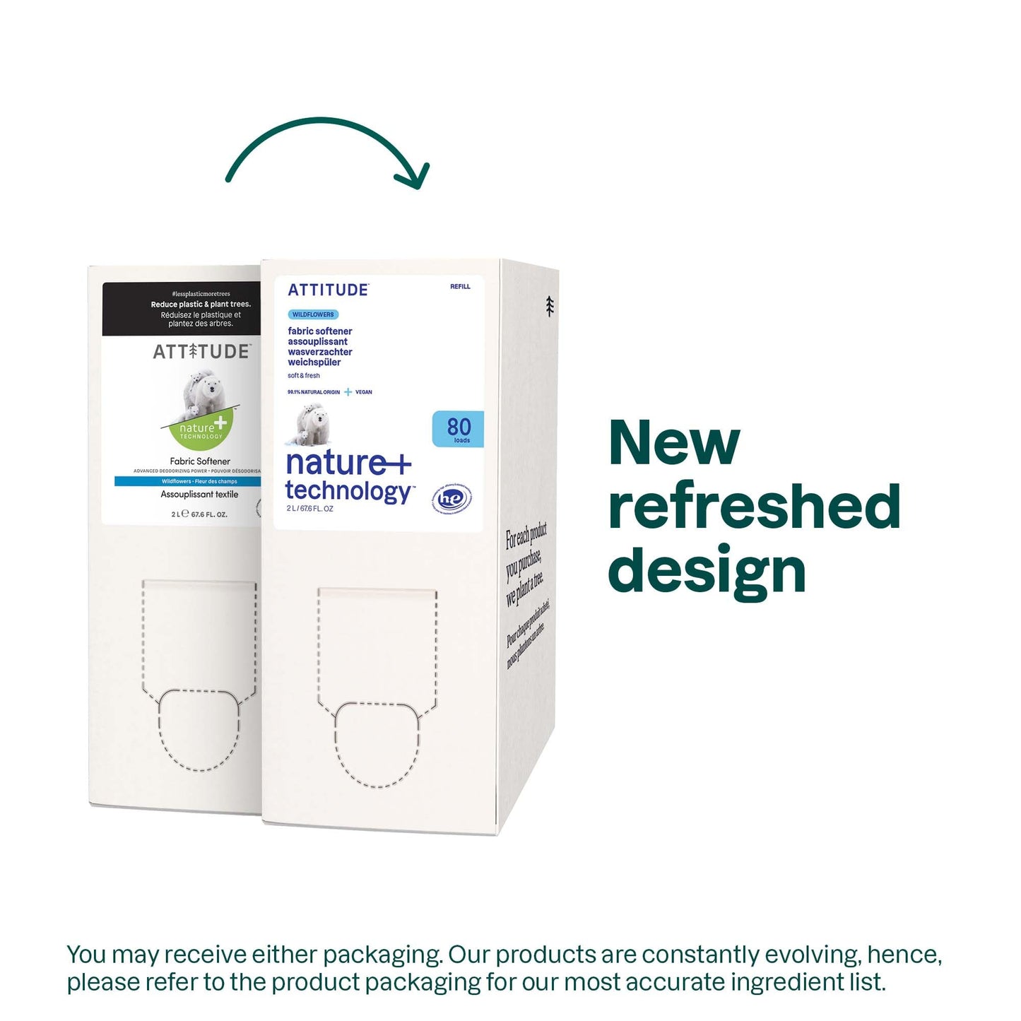 ATTITUDE Liquid Fabric Softener: Plant-Based, Vegan & Unscented