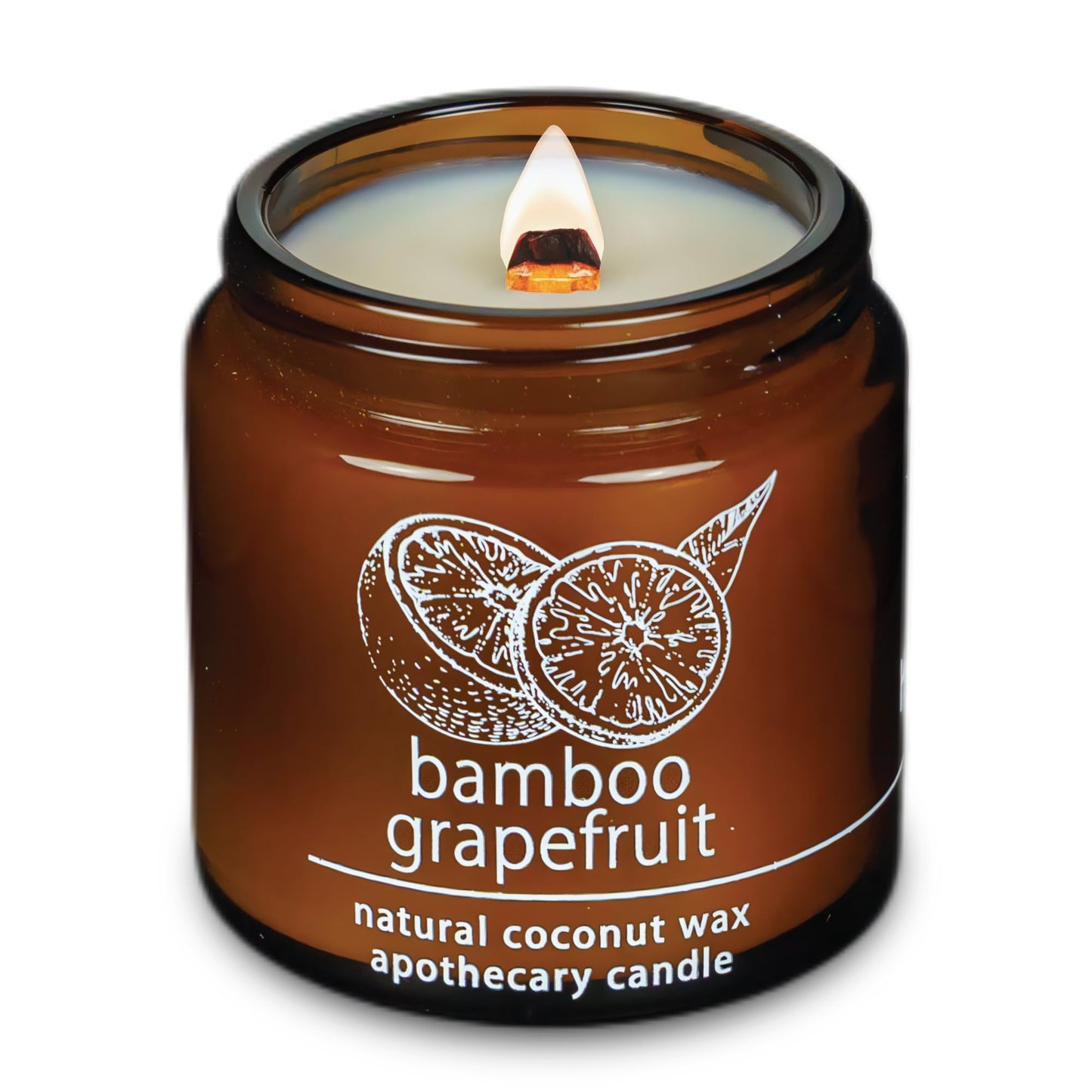 Non-Toxic Coconut Wax Candle: Signature Crackling Wood Wick, Phthalate-Free, 60-Hour Clean Burn