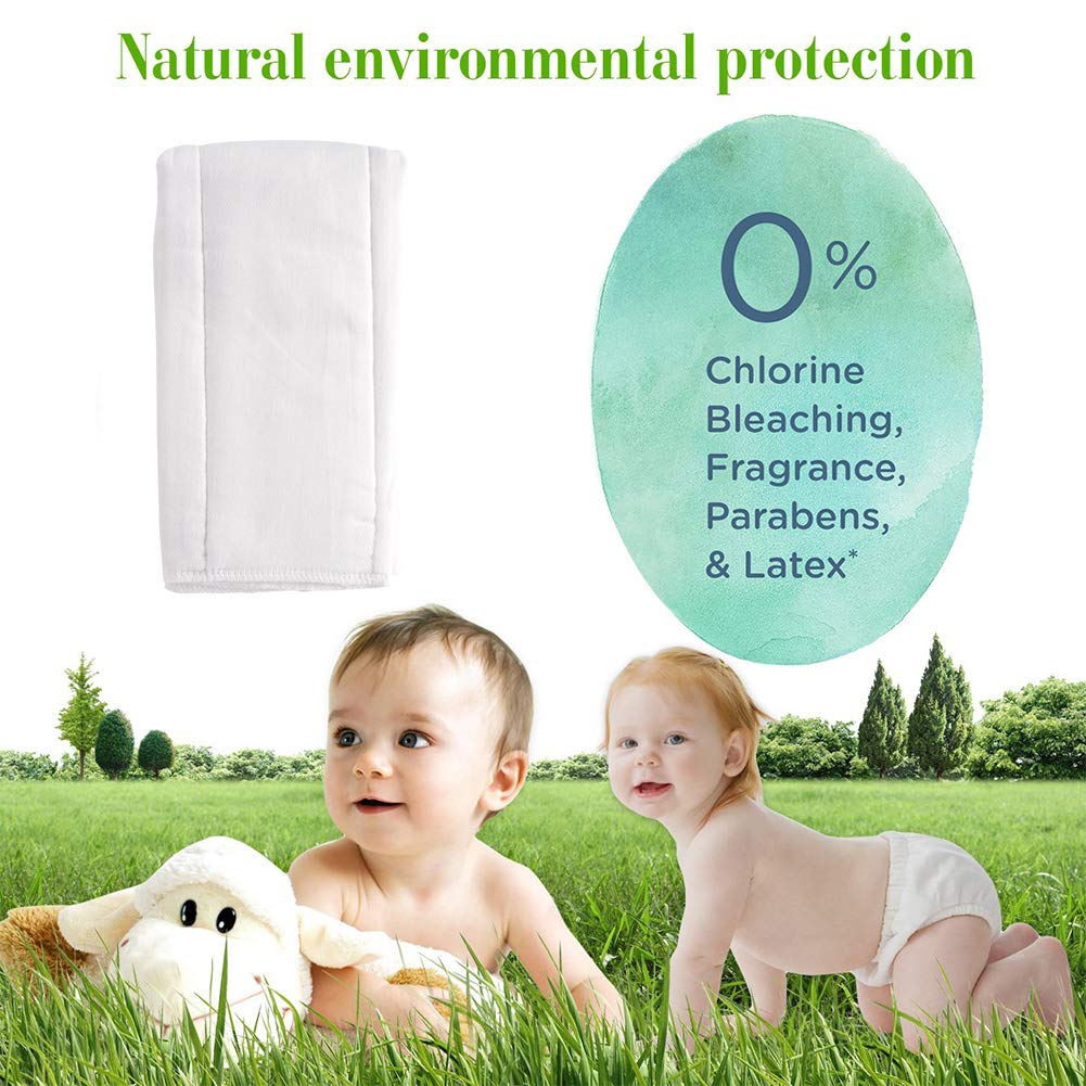 Fasoar Cotton Prefold Cloth Diapers: 100% Unbleached Purity