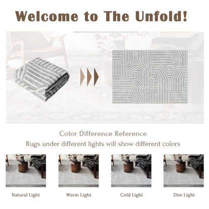 LUXRUG 6x9 OEKO-TEX Certified Modern Abstract Washable Rug