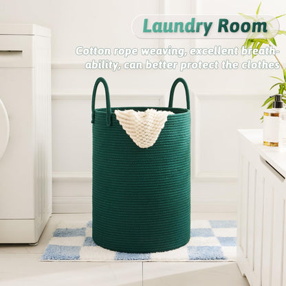 Artfeel 60L Handwoven Natural Cotton Rope Laundry Hamper