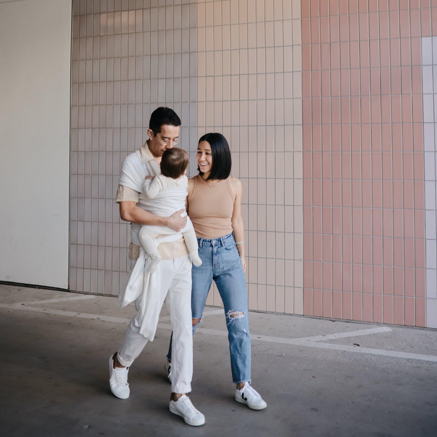 Mushie Organic Cotton Baby Wrap: Soft Roman Green Sling