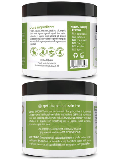 Fragrance-Free Dead Sea Salt Body Scrub, Organic Oils – pureSCRUBS Unscented