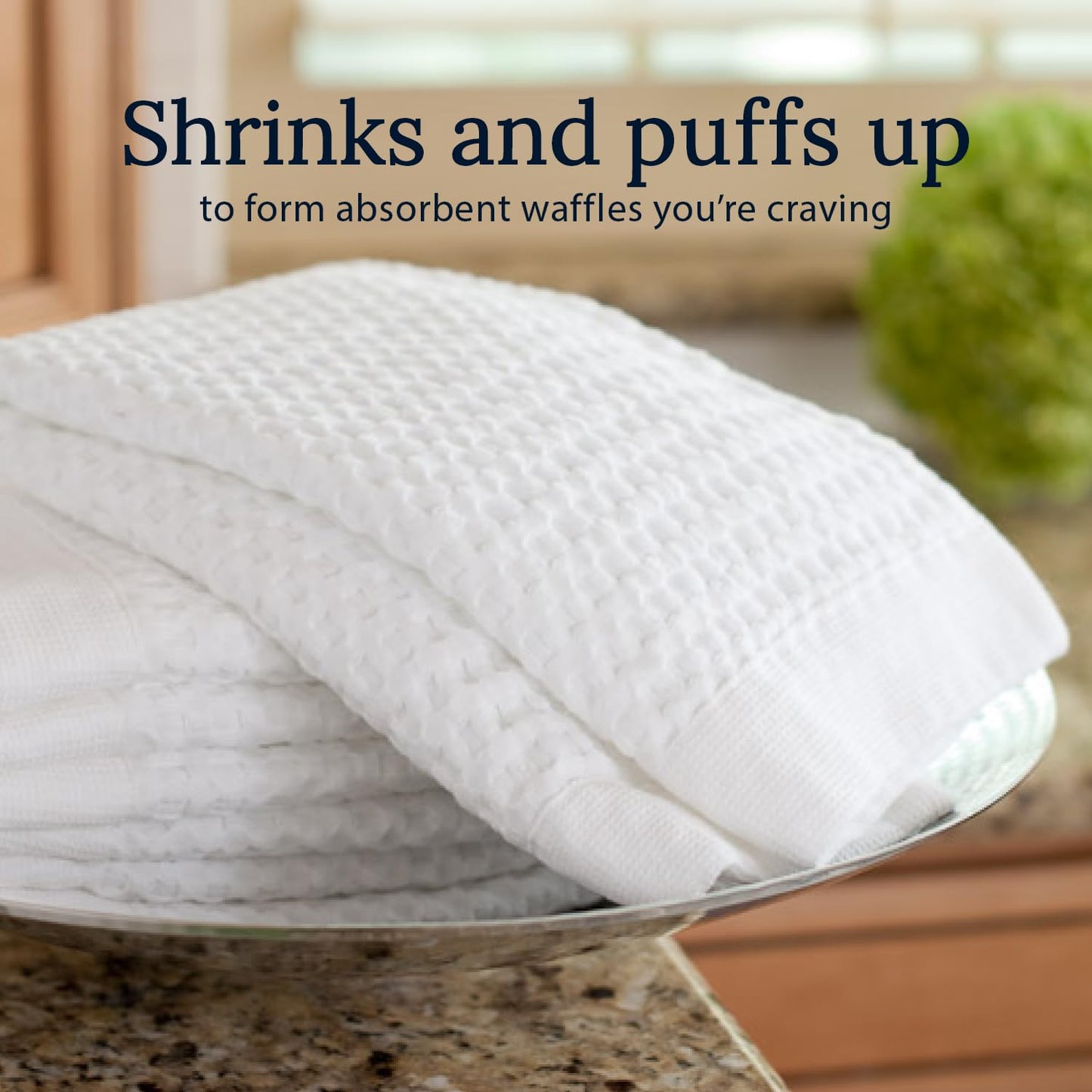 Gilden Tree Bathroom Mat: 100% Absorbent Cotton Waffle Weave