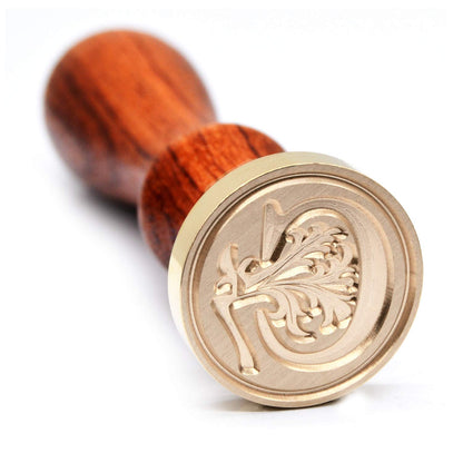 Traditional Wax Seal Stamp: Brass Head & Wooden Handle for Elegant, Zero-Waste Correspondence