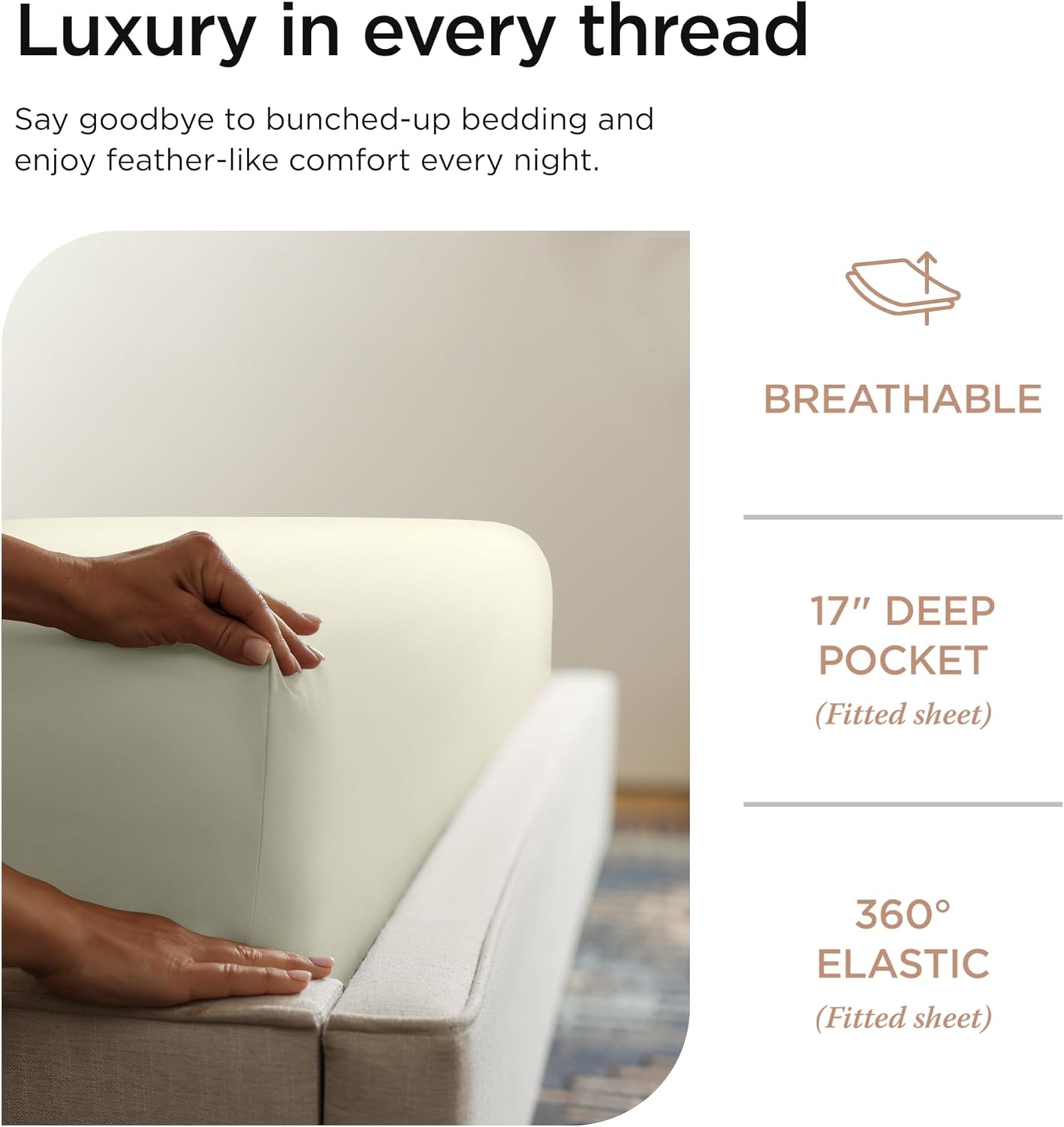 Threadmill Luxury 100% Supima Cotton Sheets: 1200 TC Queen Set