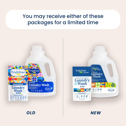 Truly Free Plant-Based Refillable Laundry Wash for Sensitive Skin