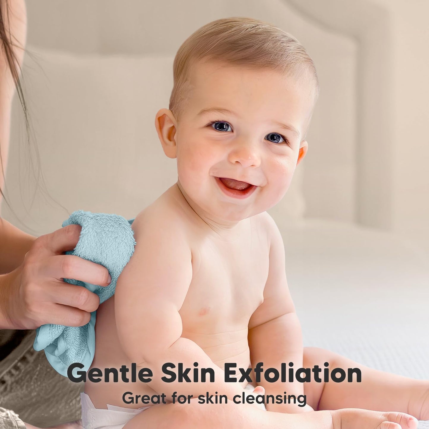 KeaBabies Bamboo Washcloths: 500GSM Ultra-Soft 6-Pack